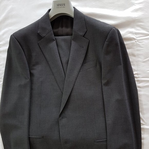 GIORGIO ARMANI COLLEZIONI - Men's Suit - Basic Charcoal Grey - Size 44 Reg - Picture 1 of 4
